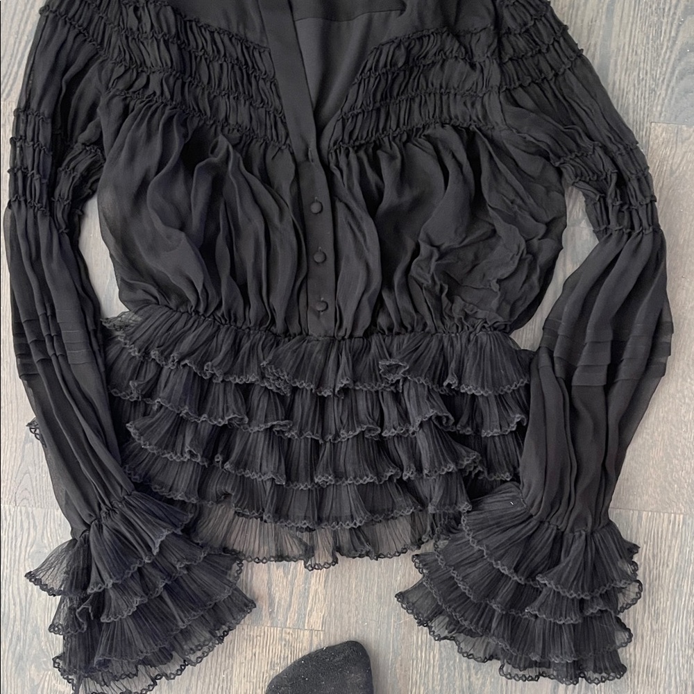 ALEXIS RARE Ruffle Smock Blouse - Picture 4 of 6